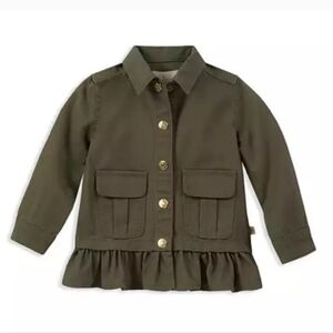 kate spade new york Girls' Ruffled Field Jacket Green Size 12 yo
